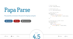 Desktop Screenshot of papaparse.com